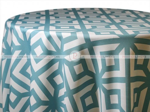 POLY PRINT AXIS TABLE LINEN - SPA BLUE