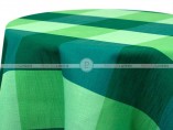 POLY PRINT BIG PLAID TABLE LINEN - HUNTER