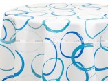 POLY PRINT GRUNGE CIRCULAR TABLE LINEN - BLUE