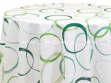 POLY PRINT GRUNGE CIRCULAR TABLE LINEN - GREEN