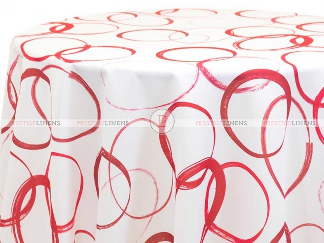 POLY PRINT GRUNGE CIRCULAR TABLE LINEN - SHERBERT