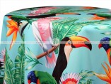 POLY PRINT KEY WEST TABLE LINEN - JADE