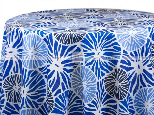 POLY PRINT LILY PADS TABLE LINEN - BLUE