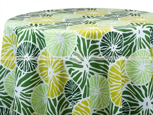 POLY PRINT LILY PAD TABLE LINEN - GREEN