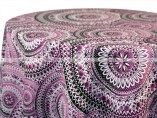 POLY PRINT MEDALLION TABLE LINEN - PLUM