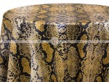 POLY PRINT RATTLE SNAKE TABLE LINEN - YELLOW