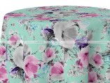 POLY PRINT VINTAGE FLORAL TABLE LINEN - AQUA