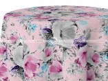 POLY PRINT VINTAGE FLORAL TABLE LINEN - LIGHT PINK