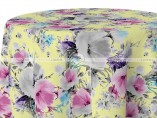 POLY PRINT VINTAGE FLORAL TABLE LINEN - MAIZE