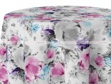 POLY PRINT VINTAGE FLORAL TABLE LINEN - WHITE