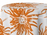POLY PRINT WILDFLOWER TABLE LINEN - CLEMENTINE