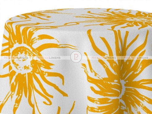 POLY PRINT WILDFLOWER TABLE LINEN - GOLDEN ROD