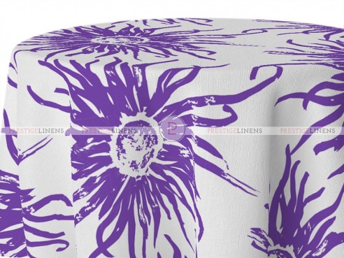 POLY PRINT WILDFLOWER TABLE LINEN - VIOLET
