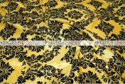 Flocking Damask Taffeta Napkin - Yellow/Black