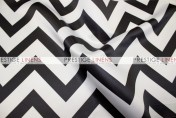 Chevron Print Lamour Pillow Cover - Black