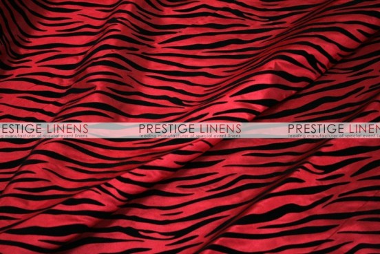 Flocking Zebra Taffeta Pillow Cover - Red
