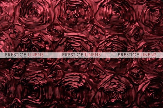 Rosette Satin Pillow Cover - Burgundy