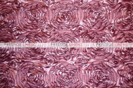 Rosette Satin Pillow Cover - Dk Mauve