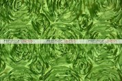 Rosette Satin Pillow Cover - Lime