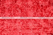 Rosette Satin Pillow Cover - Red