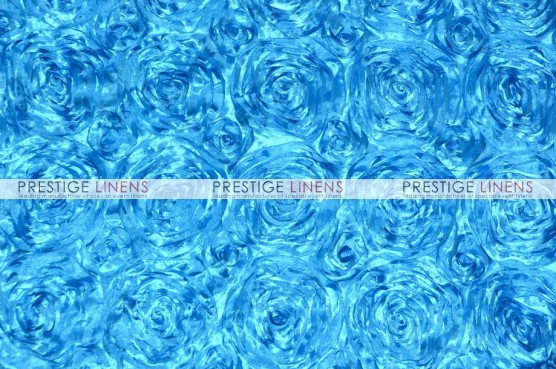 Rosette Satin Pillow Cover - Turquoise