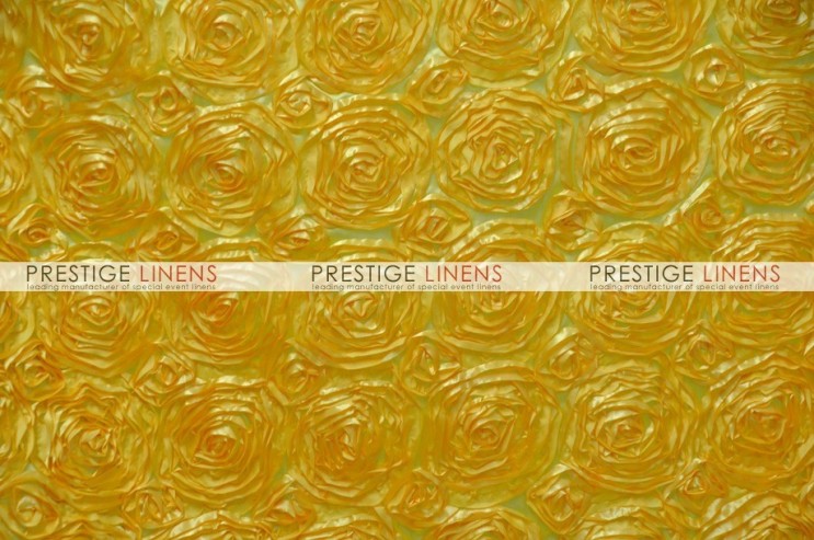 Rosette Satin Pillow Cover - Yellow