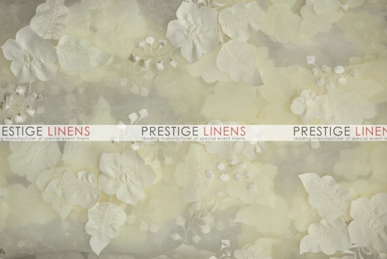 Applique Organza Table Linen - Ivory