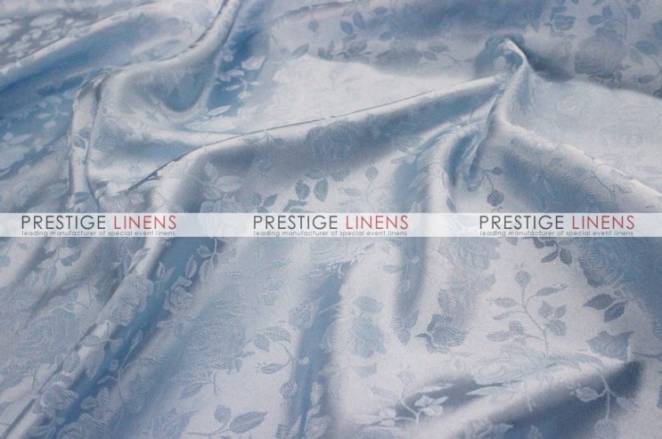 Brocade Satin Table Linen - Baby Blue