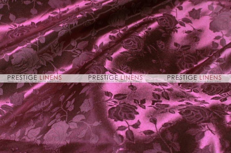 Brocade Satin Table Linen - Burgundy