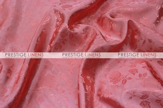 Brocade Satin Table Linen - Coral