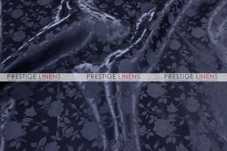 Brocade Satin Table Linen - Navy