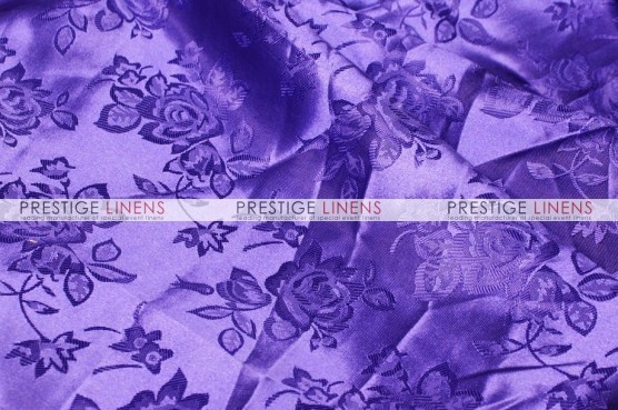 Brocade Satin Table Linen - Purple