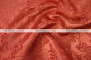 Brocade Satin Table Linen - Rust