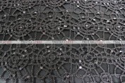 Chemical Lace Table Linen - Black