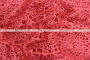 Chemical Lace Table Linen - Red