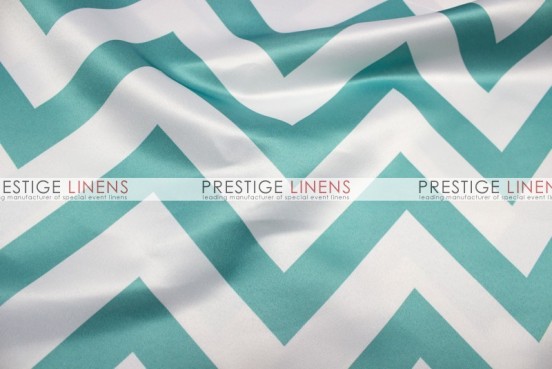 Chevron Print Lamour Table Linen - Jade