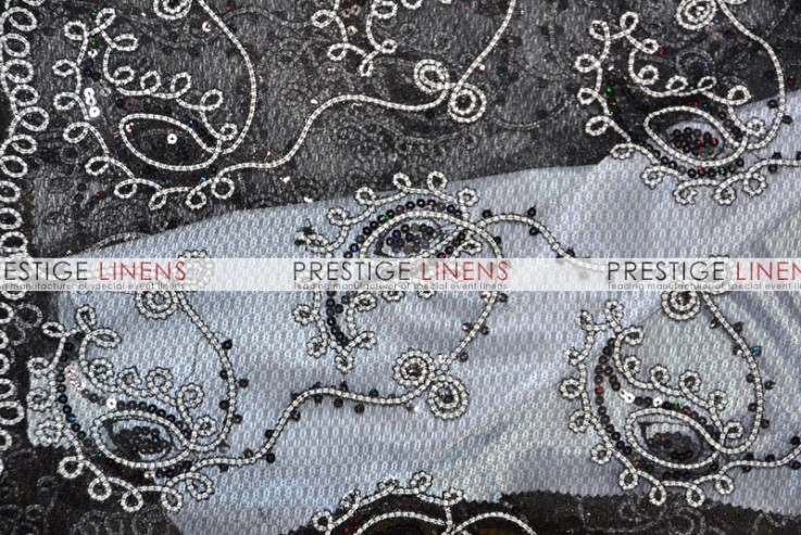 Coco Paisley Table Linen - Black