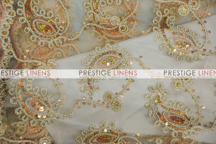 Coco Paisley Table Linen - Champagne