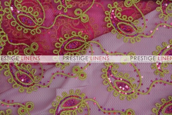 Coco Paisley Table Linen - Fuchsia