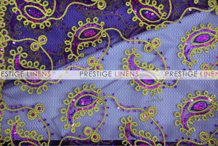 Coco Paisley Table Linen - Purple