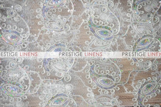 Coco Paisley Table Linen - Silver