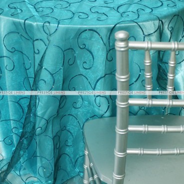 Ferial Organza Table Linen - Teal