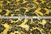 Flocking Damask Taffeta Table Linen - Yellow/Black