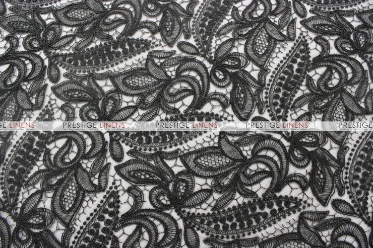 French Lace Table Linen - Black