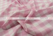 Gingham Buffalo Check Table Linen - Pink