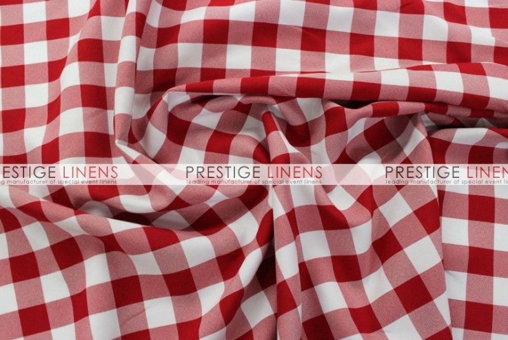 Gingham Buffalo Check Table Linen - Red