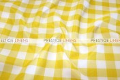 Gingham Buffalo Check Table Linen - Yellow