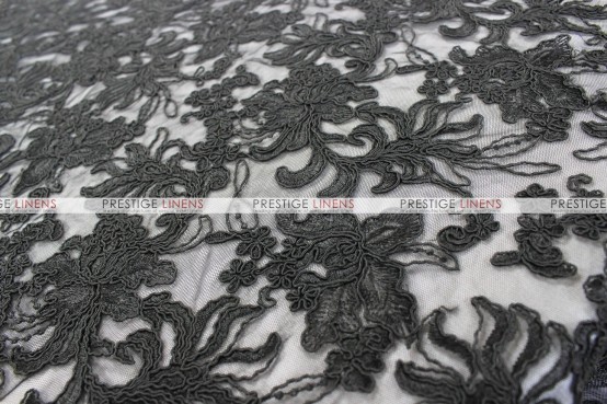 Giselle Net Embroidery Table Linen - Black