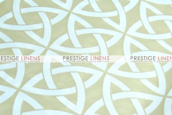 Infinity Print Poly Table Linen - Khaki