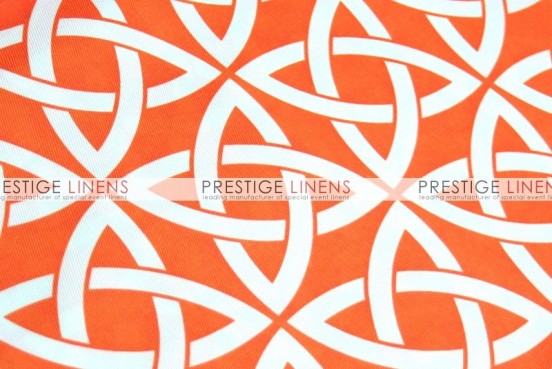 Infinity Print Poly Table Linen - Orange